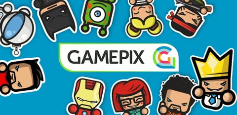 Personaggi illustrati del catalogo di giochi mobile GamePix