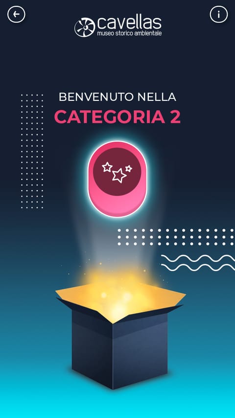 Maqueta inicial de la pantalla de categorías del quiz de Museo Cavellas
