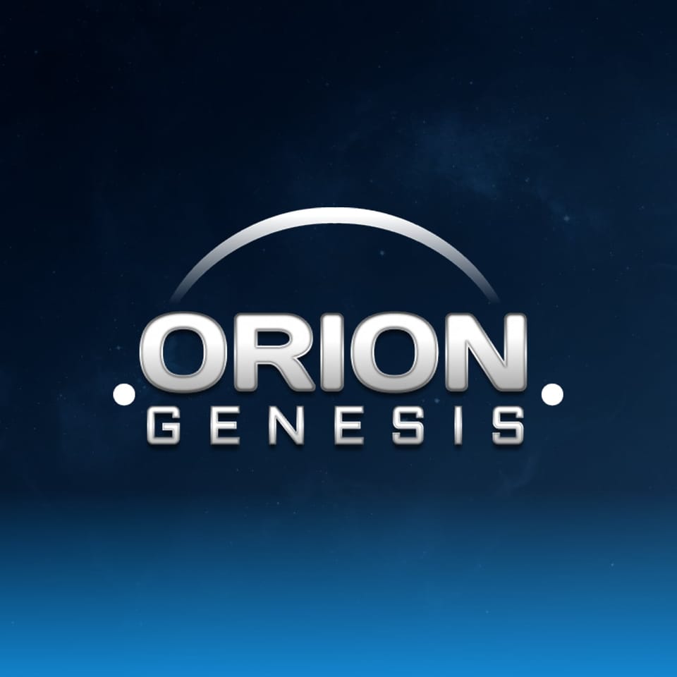 Logo di Orion Genesis su uno sfondo stellato